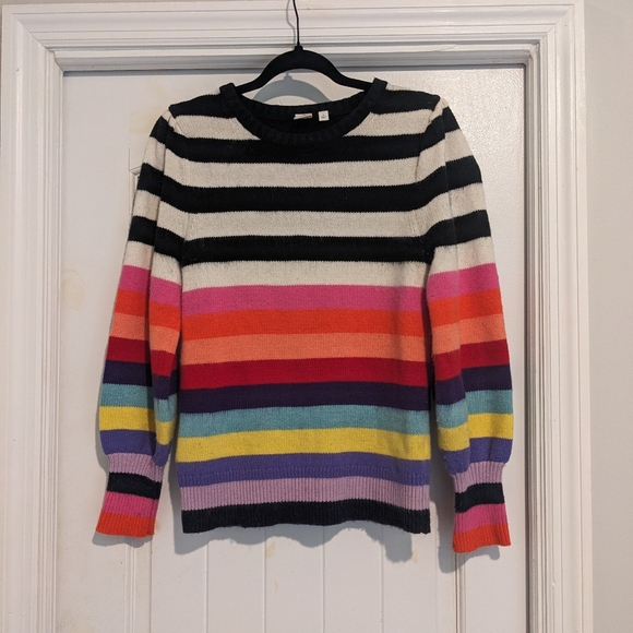 GAP Sweaters - Gap Y2K Crazy Stripe Sweater Sz S